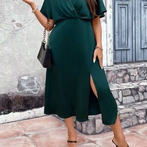 Elegant Green Midi Dress